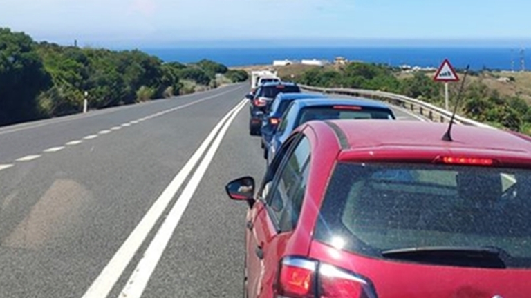 Colas para llegar a Tarifa
