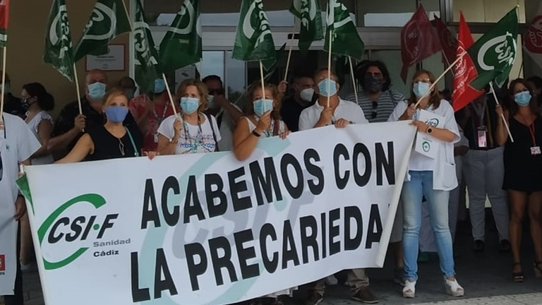 CSIF concentrado a las puertas del hospital
