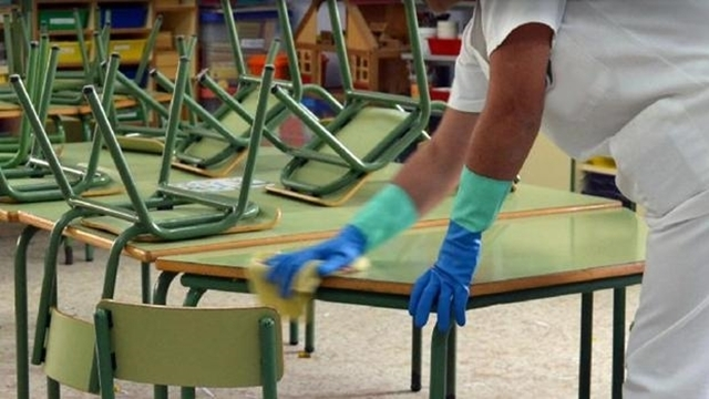 Limpieza en los colegios