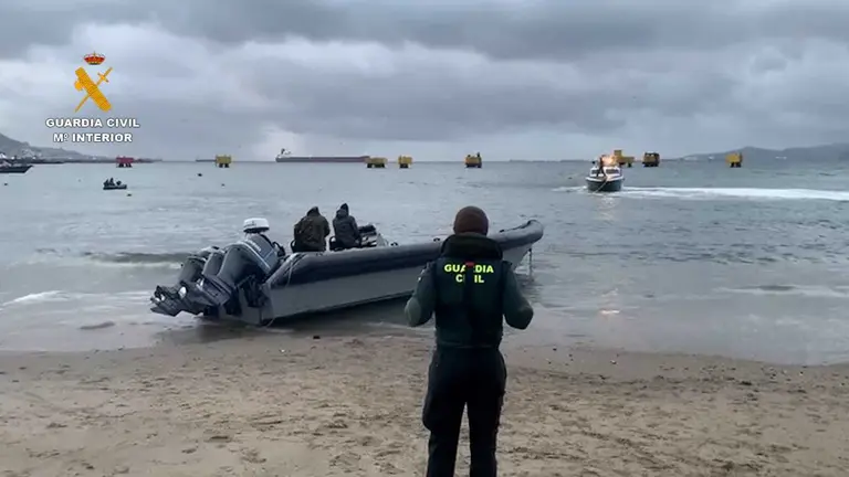Guardia Civil durante el operativo