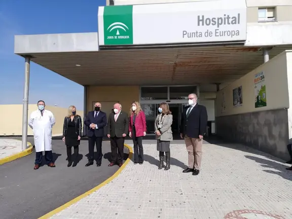 Visita del consejero, Jes&uacute;s Aguirre, al Hospital Punta Europa