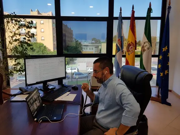 El alcalde de La L&iacute;nea de la Concepci&oacute;n (C&aacute;diz), Juan Franco, en una foto de archivo