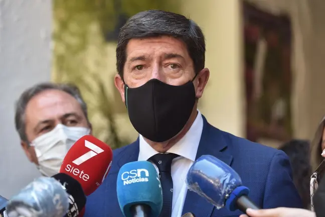 El vicepresidente de la Junta de Andaluc&iacute;a y consejero de Turismo, Regeneraci&oacute;n, Justicia y Administraci&oacute;n Local, Juan Mar&iacute;n. - JUAN L&Oacute;PEZ CEPERO/CS