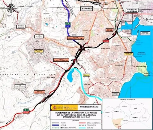 Proyecto obras de duplicaci&oacute;n del acceso sur al puerto Bah&iacute;a de Algeciras 
