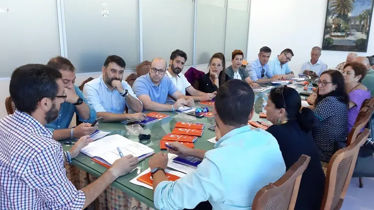 Reuni&oacute;n del equipo de gobierno del Ayuntamiento de La L&iacute;nea