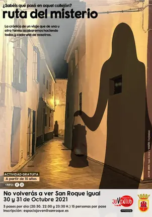 cartel ruta misterio halloween