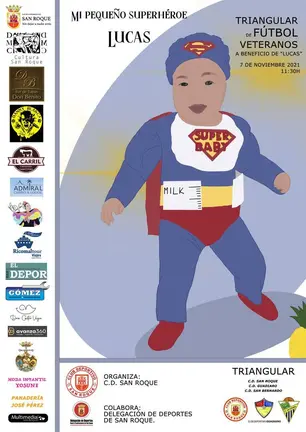 Cartel del triangular en beneficio del peque&ntilde;o Lucas