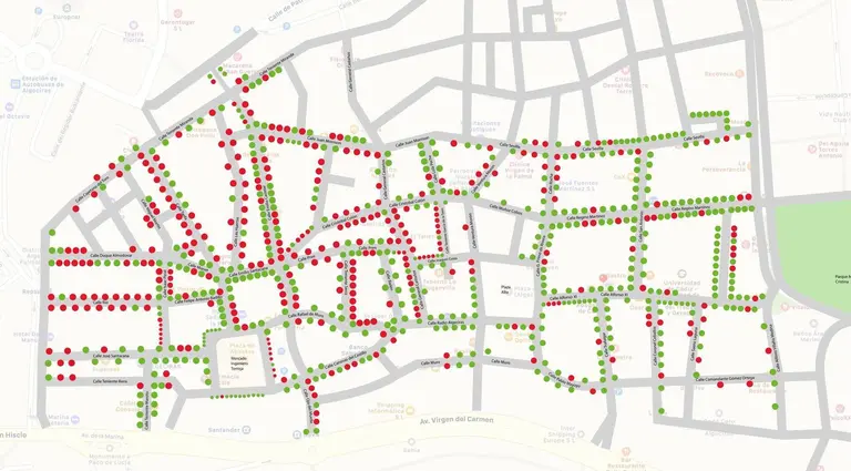 mapa de locales abiertos y cerrados realizado por el psoe