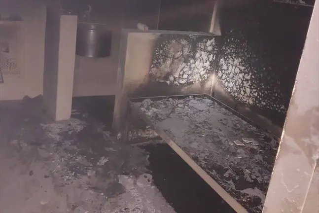 habitaci&oacute;n calcinada tras el incendio