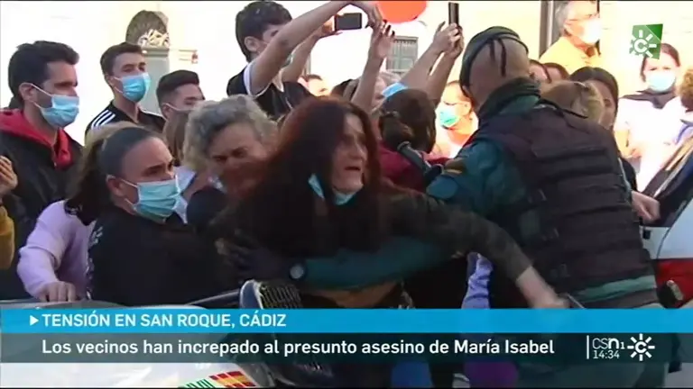 Indignaci&oacute;n por el crimen machista en San Roque (IMAGEN: CANAL SUR TV)