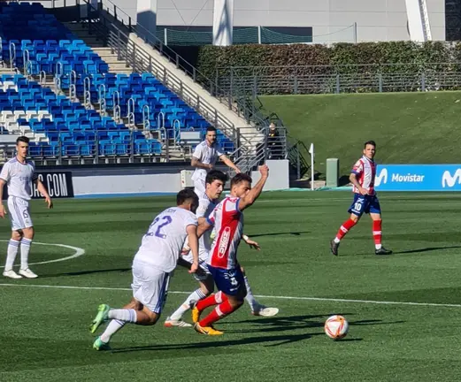 Un lance del encuentro del Algeciras CF en Madrid