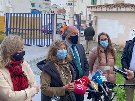Paredes, en una visita al Campo de Gibraltar.