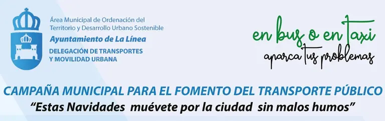 Cartel de la Campa&ntilde;a de Navidad de Movilidad Urbana en La L&iacute;nea