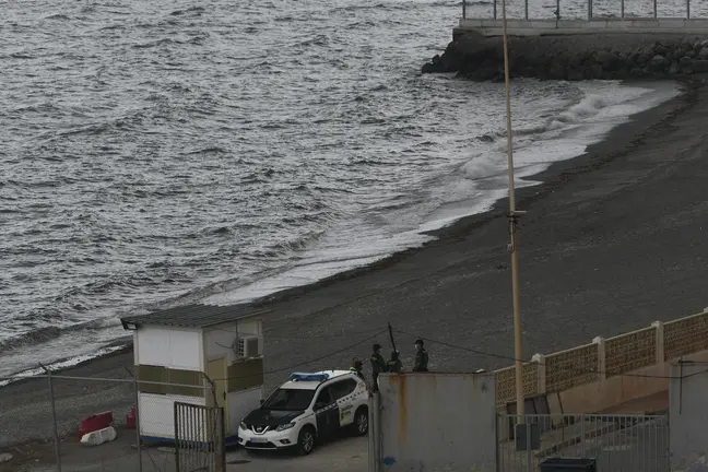 La Guardia Civil, en el Tarajal el pasado mes de mayo
