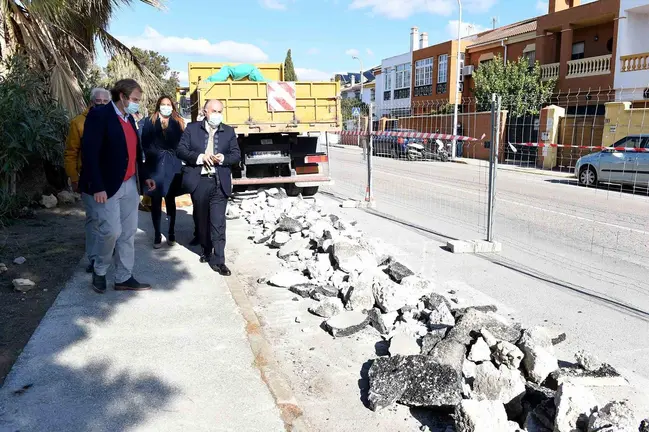visita municipal a las obras de la tuber&iacute;a