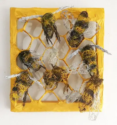 Una obra de la exposici&oacute;n 'Polinizadores'