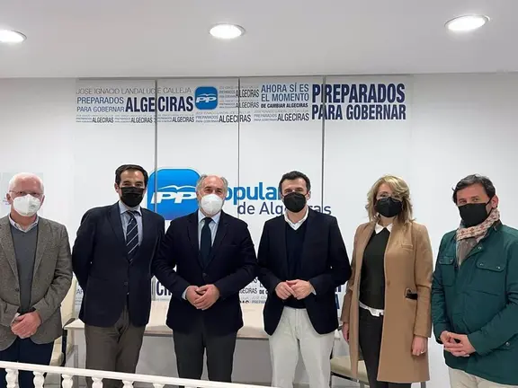Jos&eacute; Antonio Nieto, en la sede del PP de Algeciras