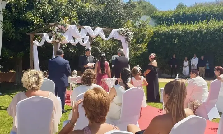 Una boda celebrada en los jardines del Montera Plaza el pasado verano