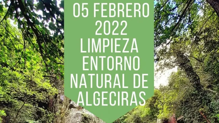 Cartel de la Limpieza en el entorno natural de Algeciras