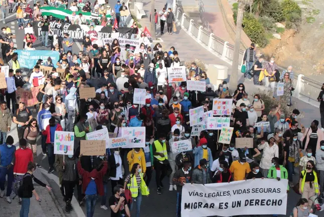 Imagen de la protesta. FOTO: Redouan EFE