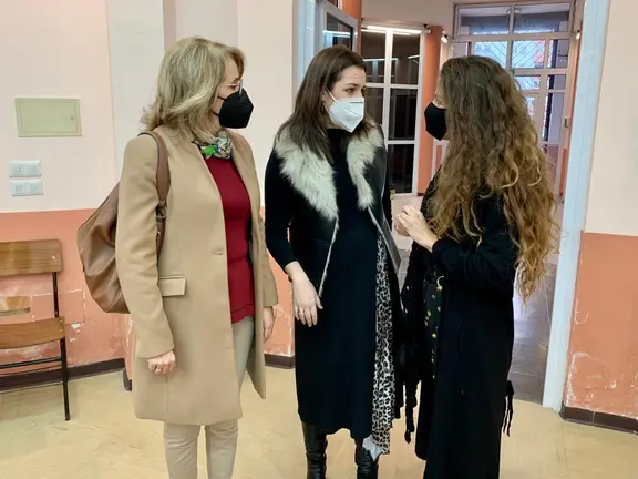 Las ediles con Alicia Carrasco, de Sirimusa