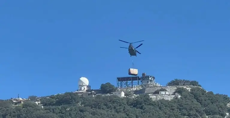 Helicoptero Chinook en el Pe&ntilde;on