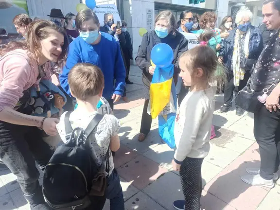Llegada de ni&ntilde;os de Ucrania
