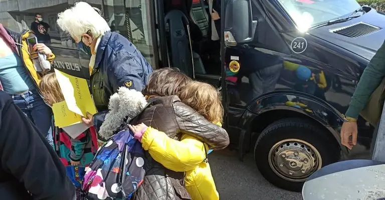 Llegada de ni&ntilde;os de Ucrania