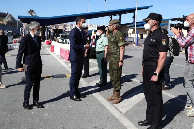 Pedro S&aacute;nchez en su visita a Ceuta el pasado a&ntilde;o