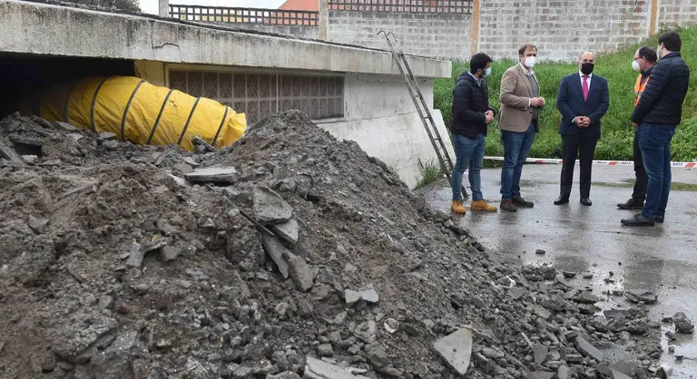 Obras en el dep&oacute;sito de La Granja