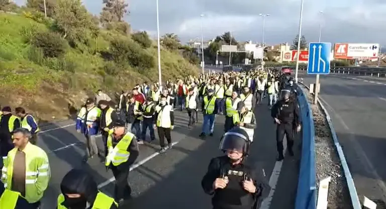 Movilizacion en la autovia
