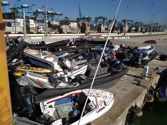 Narcolanchas en el puerto de Algeciras