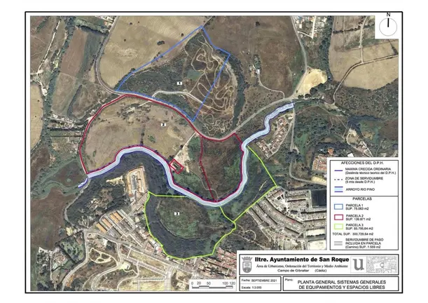 Plano de los terrenos de la Huerta del Valenciano