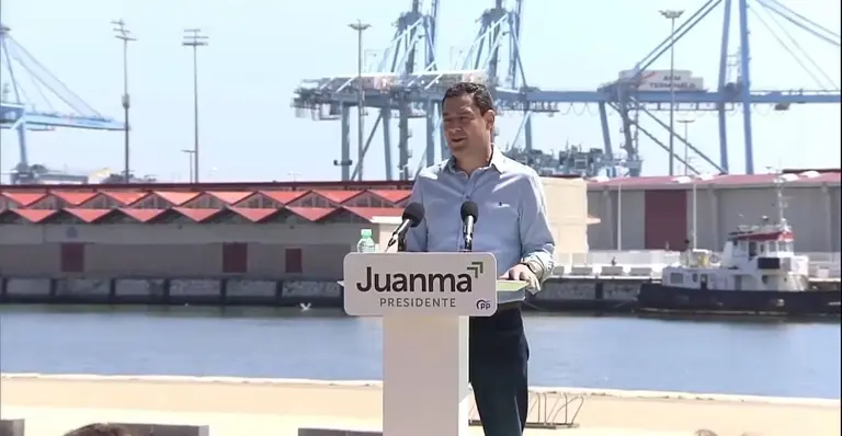 Juanma Moreno, en Algeciras