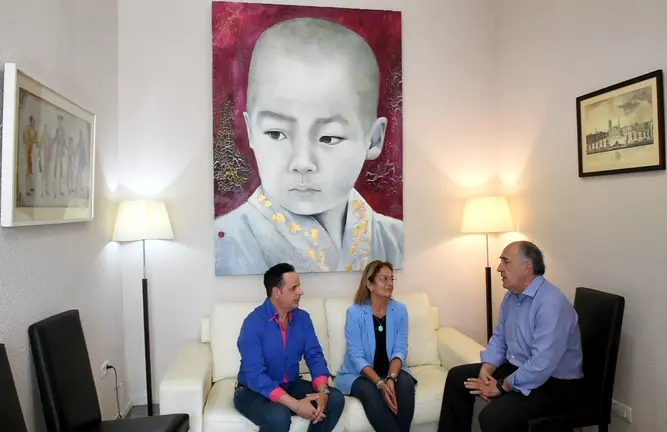 Jos&eacute; Luis Landaluce y Juana Cid, con David Cordob&eacute;s