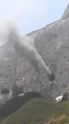 Incendio de un t&uacute;nel de Gibraltar