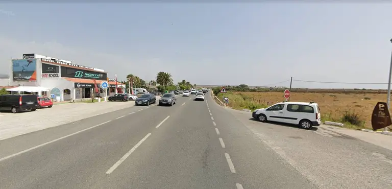 La carretera N-340 a su paso por Tarifa