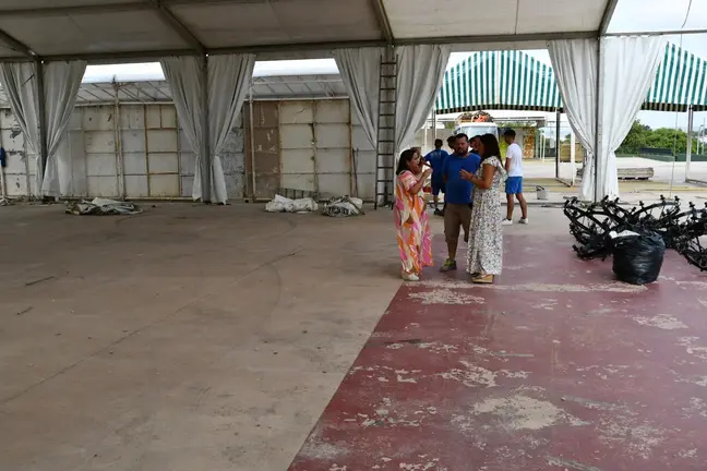 Montaje de la Feria de San Roque