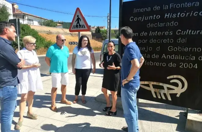 Arrabal, durante su visita a Jimena