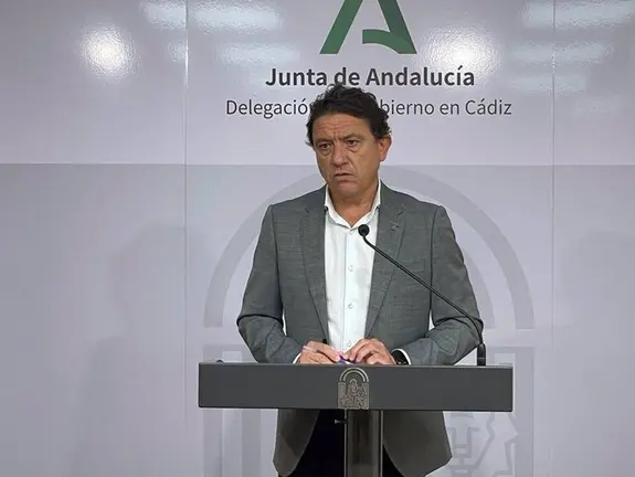 El delegado territorial de Empleo, Empresa y Trabajo Aut&oacute;nomo de la Junta en C&aacute;diz, Daniel S&aacute;nchez Rom&aacute;n