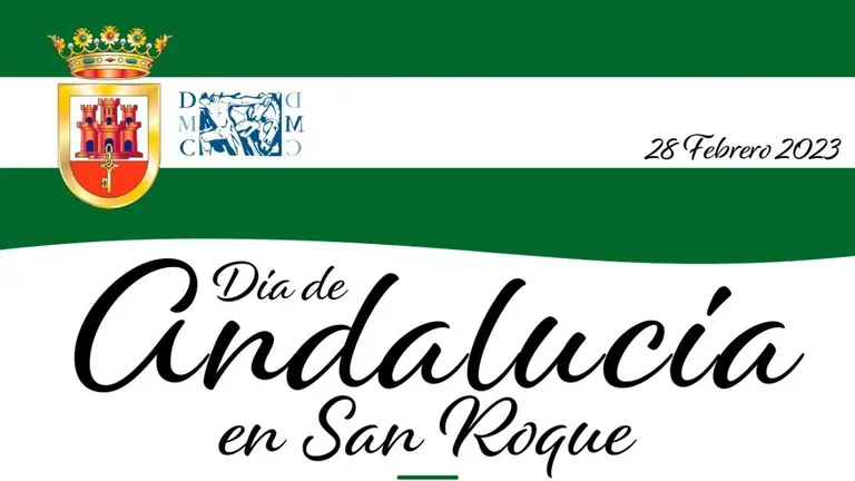 Detalle del cartel del 28F en San Roque