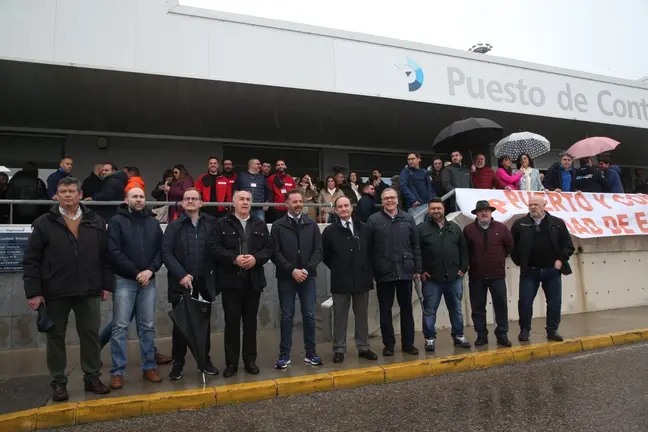 Concentraci&oacute;n por el colapso de mercanc&iacute;as en el puerto, celebrada a principios de a&ntilde;o