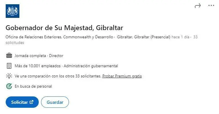 Oferta en Linkedin
