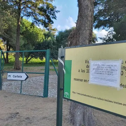 El acceso a Carteia, cerrado desde ayer