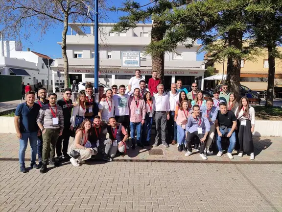 Juan Carlos Ruiz Boix en la Escuela de Formaci&oacute;n de JSA que se celebra en Palmones con representantes de la organizaci&oacute;n juvenil de todas las provincias andaluzas. - PSOE