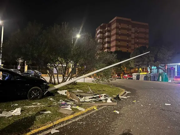 La escena del accidente