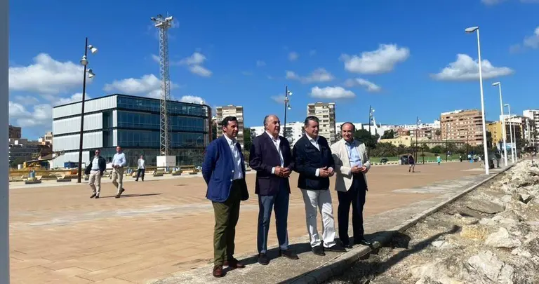 Antonio Sanz en el Llano Amarillo junto a Jos&eacute; Ignacio Landaluce y Gerardo Landaluce (1)