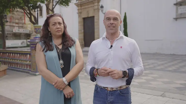 Jorge Buxad&eacute; junto a Eva Poza