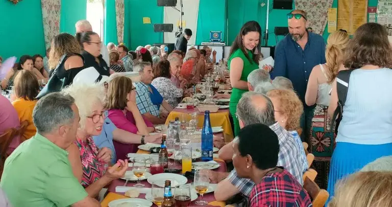 Almuerzo del mayor en la Feria de Los Barrios