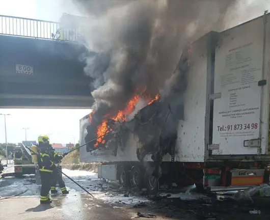 Incendio en el acceso norte